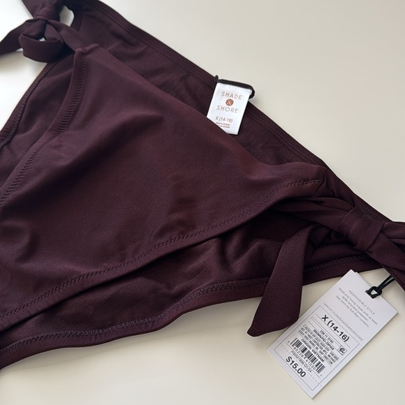 Shade & Shore Low Rise High Leg Cheeky Bikini Bottom. Size X (14-16) - Picture 5 of 5
